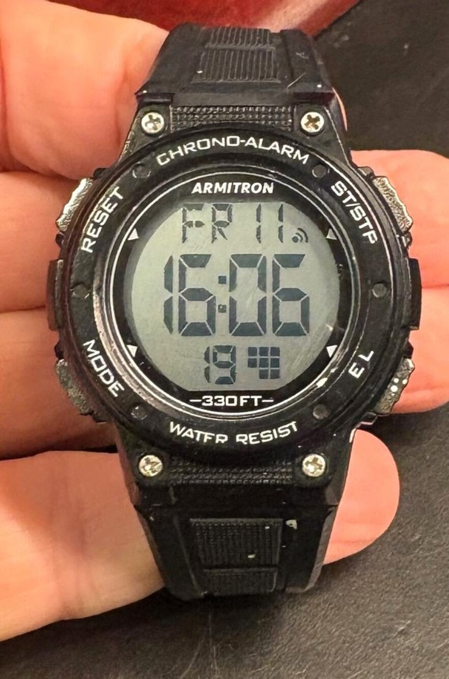Unisex 40mm Black Poly Armitron Pro Sports Watch, WR to 100M
